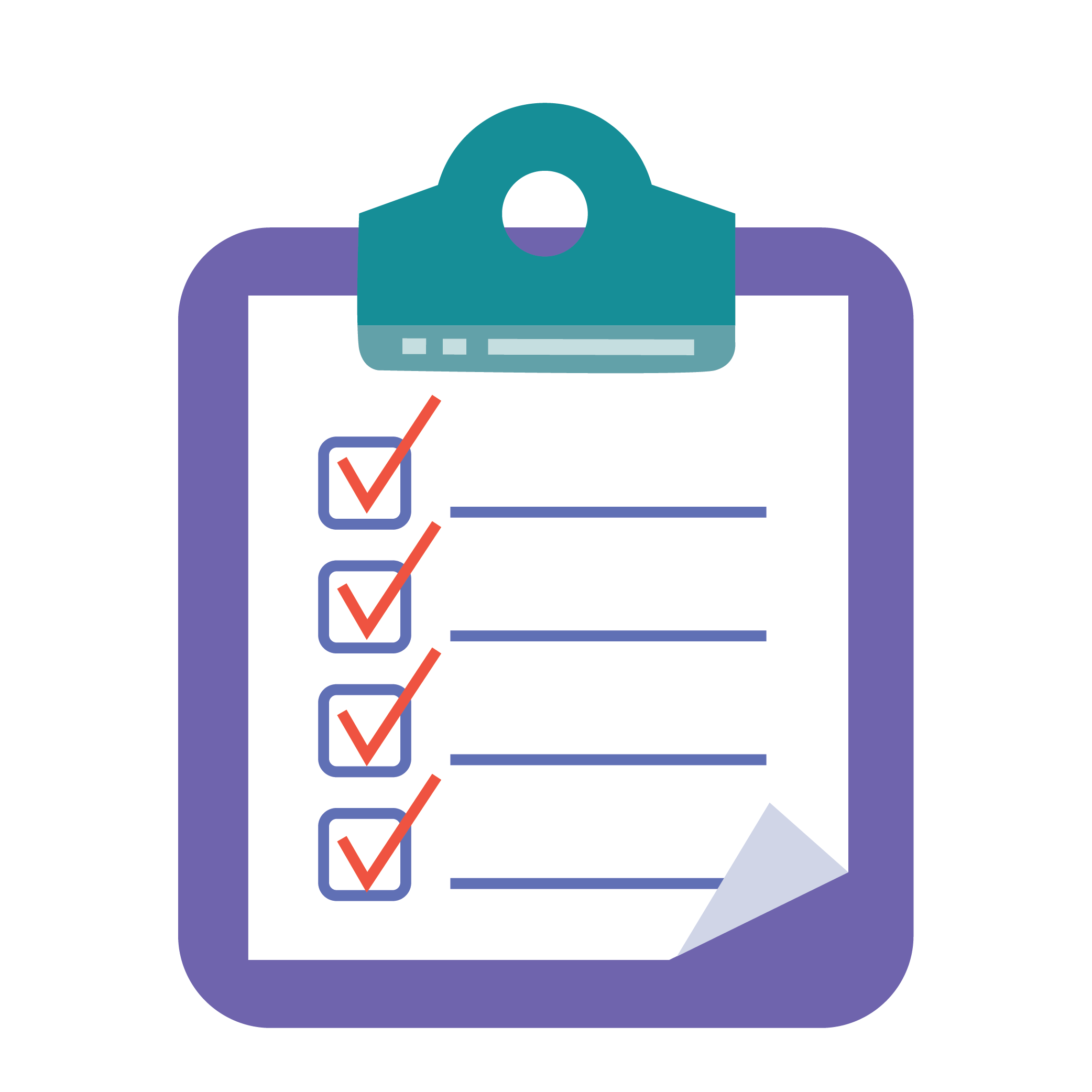 Illustration of a blank checklist